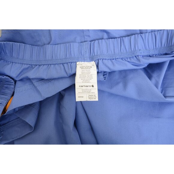 Carhartt C55101X Force Rockwall Men's Big & Tall Blue Scrub Pants Size: 5X - Picture 6 of 11